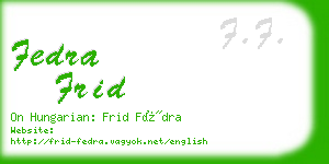 fedra frid business card